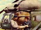 Вертолёт готовится опылять поля совхоза. 1975 г.